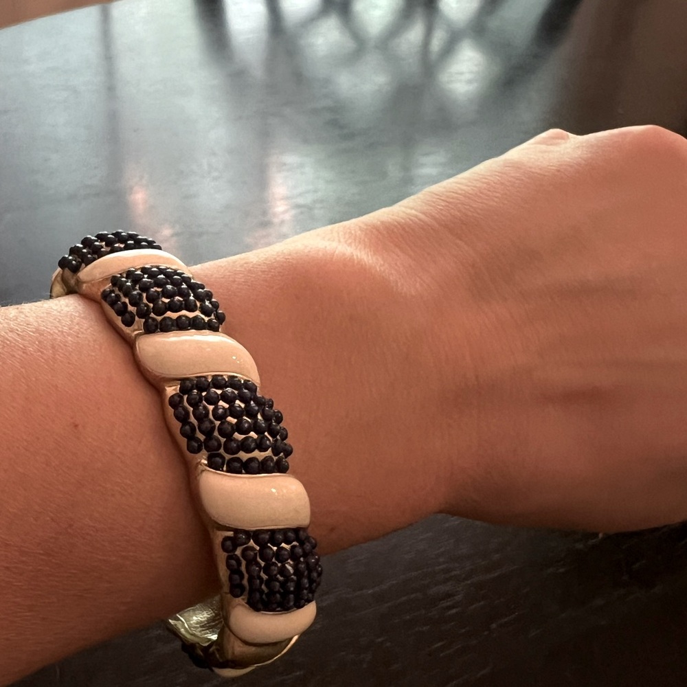 Vintage J.Crew sailor blue and white chunky bracelet
